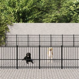 Kojec dla psa na zewnątrz, stalowy, 94,09 m²