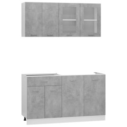 4-cz. zestaw szafek kuchennych, szarość betonu, płyta wiórowa