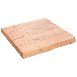 Blat do łazienki, jasnobrązowy, 60x60x6 cm, lite drewno