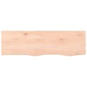 Blat do łazienki, 100x30x6 cm, surowe lite drewno