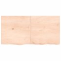 Blat do łazienki, 120x60x6 cm, surowe lite drewno