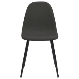 Krzesła stołowe, 2 szt., 45x54,5x87 cm, czarne, ekoskóra