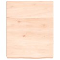 Blat do łazienki, 40x50x6 cm, surowe, lite drewno