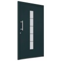 Drzwi zewnętrzne, aluminium i PVC, antracytowe, 100x210 cm