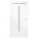Drzwi zewnętrzne, aluminium i PVC, antracytowe, 110x210 cm
