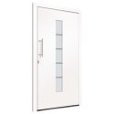 Drzwi zewnętrzne, aluminium i PVC, białe, 100x200 cm