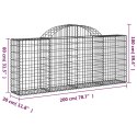 Kosze gabionowe, 40 szt, 200x30x80/100 cm, galwanizowane żelazo