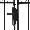 Brama ogrodzeniowa, podwójna, zaokrąglona, stal, 400x125 cm