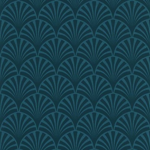 Couleurs & matières Tapeta 20's Pattern Artdeco, niebieska