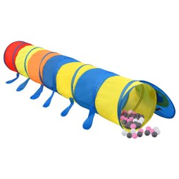 Tunel do zabawy dla dzieci 250 piłek kolorowy 175 cm poliester