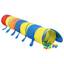 Tunel do zabawy dla dzieci 250 piłek kolorowy 175 cm poliester