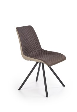 K394 krzesło brązowy / beżowy