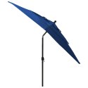 3-poziomowy parasol na aluminiowym słupku, lazurowy, 2,5x2,5 m