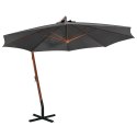 Parasol ogrodowy, na jodłowym słupku, antracyt, 3,5x2,9 m