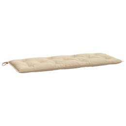 Poduszka na ławkę ogrodową, beżowa, 120x50x7 cm, tkanina