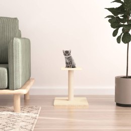 Drapak dla kota z platformą, kremowy, 38 cm