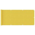 Parawan balkonowy, żółty, 75x500 cm, HDPE