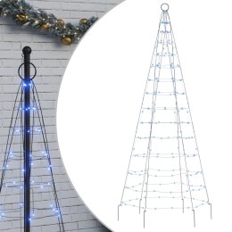 Choinka z lampek, na maszt, 200 niebieskich LED, 180 cm