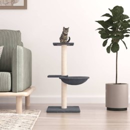 Drapak dla kota z sizalowymi słupkami, ciemnoszary, 72 cm