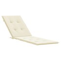 Poduszka na leżak, kremowa, (75+105)x50x3 cm