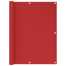Parawan balkonowy, czerwony, 120x300 cm, HDPE