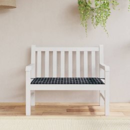 Poduszka na ławkę ogrodową, czarna krata, 120x50x3 cm
