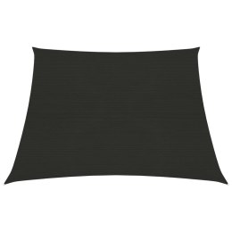 Żagiel przeciwsłoneczny, 160 g/m², czarny, 3/4x2 m, HDPE