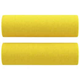 Poduszki ozdobne, 2 szt., jasnożółty, Ø15x50 cm, tkanina