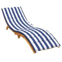 Poduszka na leżak, niebiesko-białe paski, tkanina Oxford