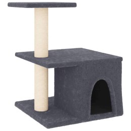 Drapak dla kota z sizalowymi słupkami, ciemnoszary, 48 cm