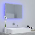 Lustro łazienkowe LED, szarość betonu, 60x8,5x37 cm, akryl