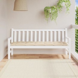 Poduszka na ławkę ogrodową, beżowa, 180x50x7 cm, tkanina