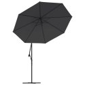 Zamienne pokrycie parasola ogrodowego, czarne, 300 cm