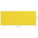Parawan balkonowy, żółty, 120x300 cm, HDPE