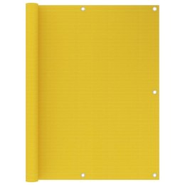 Parawan balkonowy, żółty, 120x500 cm, HDPE