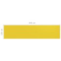 Parawan balkonowy, żółty, 120x500 cm, HDPE