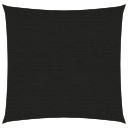 Żagiel przeciwsłoneczny, 160 g/m², czarny, 2x2 m, HDPE