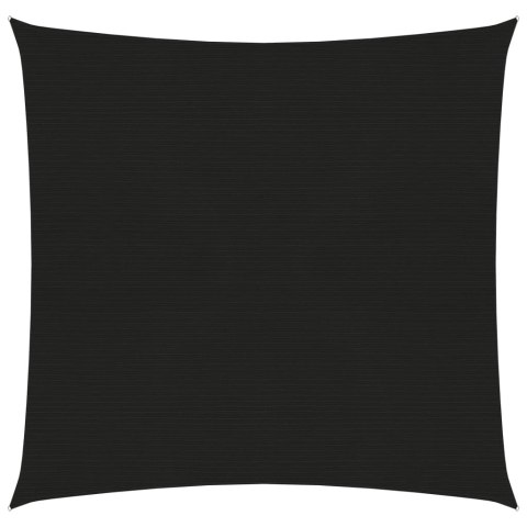 Żagiel przeciwsłoneczny, 160 g/m², czarny, 2x2 m, HDPE