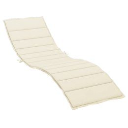 Poduszka na leżak, kremowa, 200x60x3 cm, tkanina Oxford
