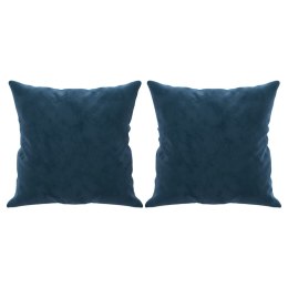 Poduszki ozdobne, 2 szt., niebieski, 40x40 cm, aksamit