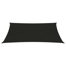 Żagiel przeciwsłoneczny, 160 g/m², czarny, 2,5x4 m, HDPE