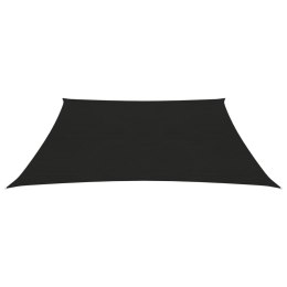 Żagiel przeciwsłoneczny, 160 g/m², czarny, 3,6x3,6 m, HDPE