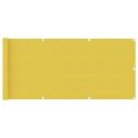 Parawan balkonowy, żółty, 75x300 cm, HDPE
