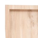 Blat do łazienki, 100x30x6 cm, surowe lite drewno
