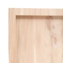 Blat do łazienki, 120x40x6 cm, surowe lite drewno