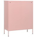 Szafka z szufladami, różowa, 80x35x101,5 cm, stalowa