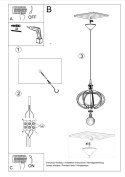 Lampa wisząca MANDELINO naturalne drewno