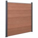 Zestaw paneli ogrodzeniowych, brązowy, 872x186 cm, WPC