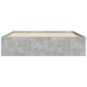 Rama łóżka, szarość betonu, 140x190 cm