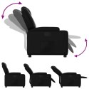  Fotel rozkładany, czarny, sztuczna skóra